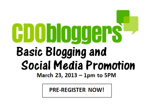 Join the CDO Bloggers Basic Blogging and Social Media Promotion