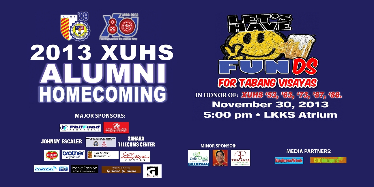 XUHS to hold its Alumni Homecoming on November 30 #XUHSHomecoming2013