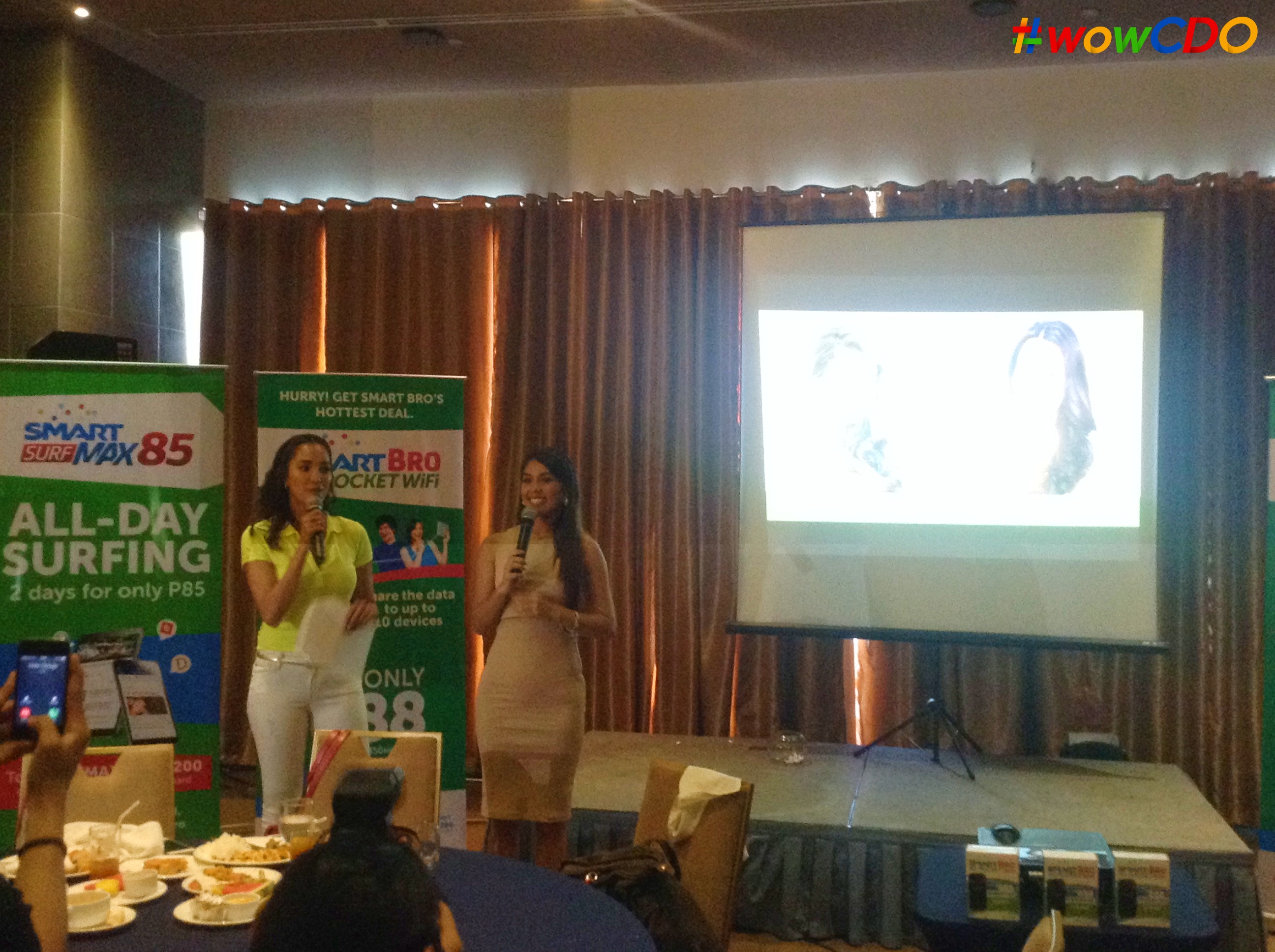 Ms. International 2013 Bea Rose Lastimosa and Ms. Universe-Philippines MJ Lastimosa during the Smart Bro 888 launch in CDO