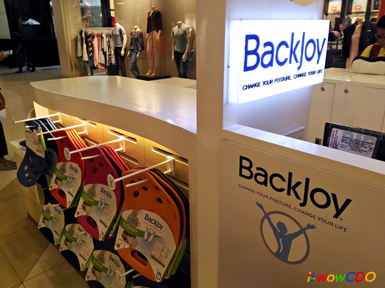 BackJoy kiosk at Centrio Mall.