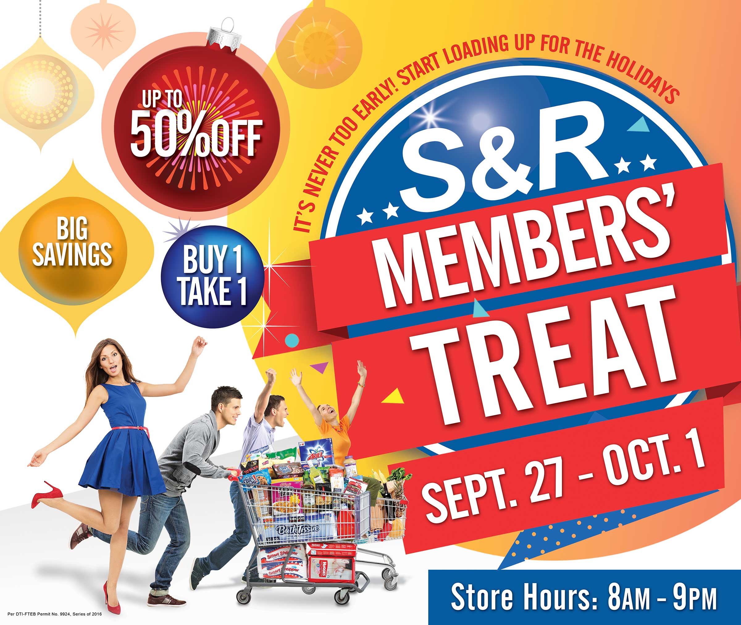 S&R CDO Members’ Treat Sale is set this September 27 to October 1