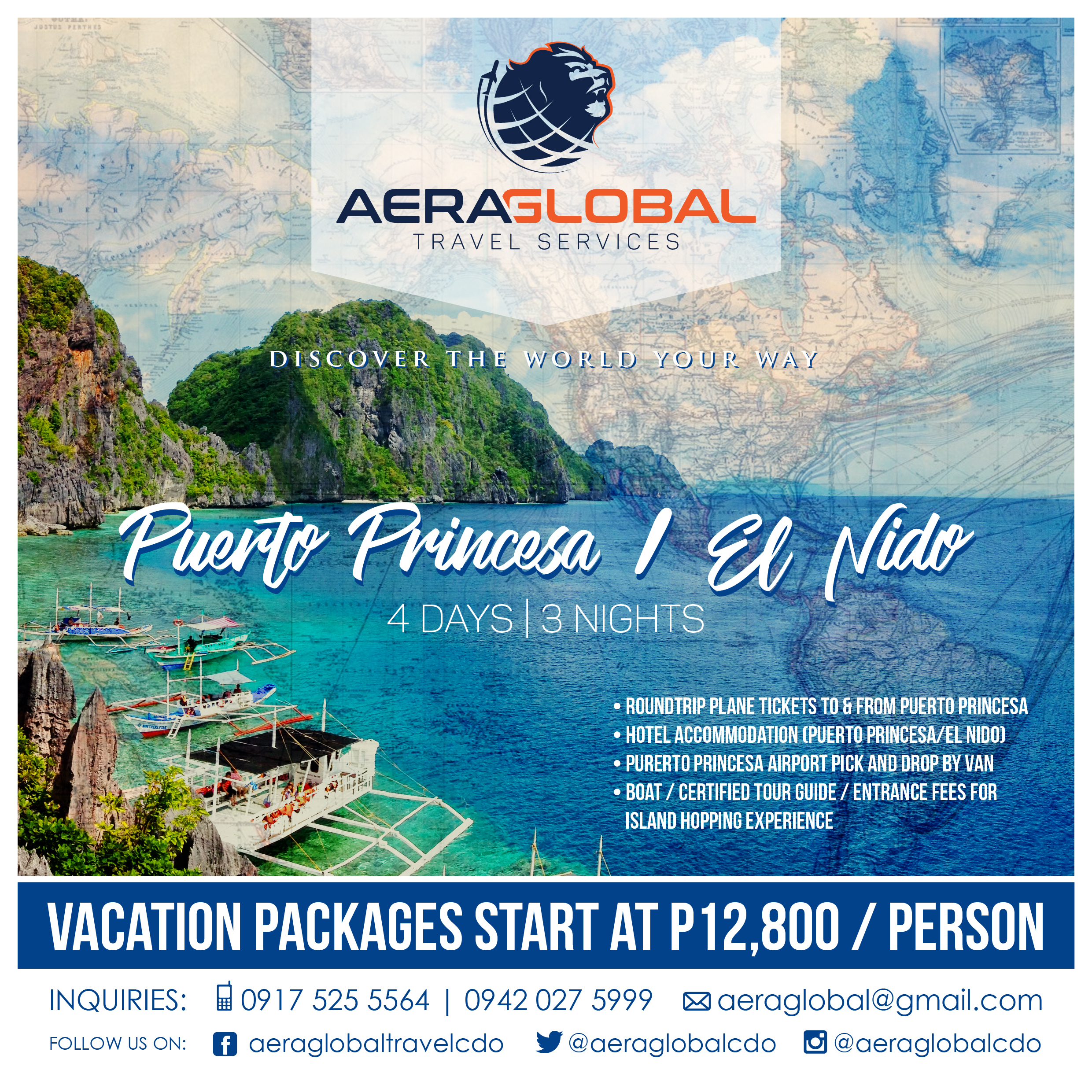 Aera Global Travel Services' Palawan Package